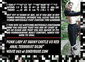 Steampunk lady at Swiny castle vs red anal terrorist