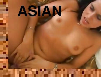 AMWF Latina Dasani Lezian interracial with Asian guy