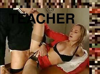 Teacher blows her horny male student