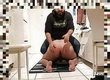 chubby slave spanking