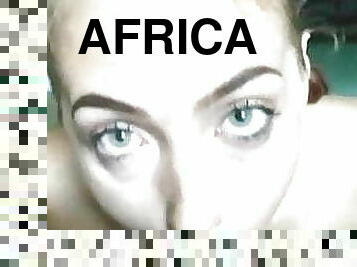Sexy European girl loves suck African cock