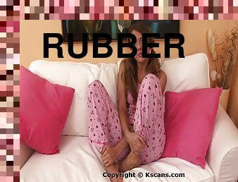 Can this rubber dildo satisfy her sexual desire?