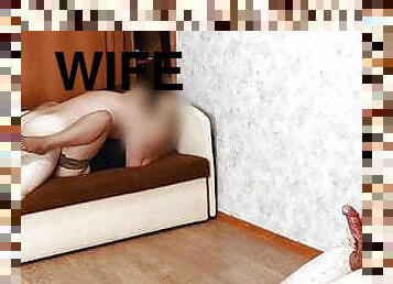 menipu, orang-rusia, swinger, isteri, amateur, bertiga, suami, cuckold, tersembunyi