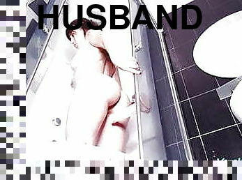While Husband is at Work, Bitch Fucks Herself in the Shower