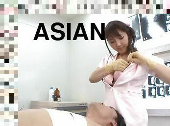 Horny Asian nurse fucks her hung patient hardcore at work