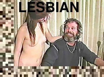 A lesbian with a strapon and her husband fuck this wet pussy