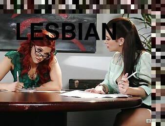 kancelária, lesbické, realita
