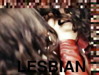 лесбіянка-lesbian, масаж, бдсм, поцілунки, янгол, латекс, брюнетка, татуювання