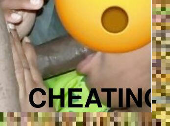Cheating bbw swallowing dick
