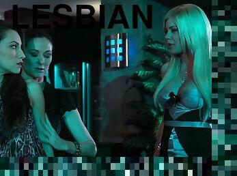 Raylene and Sinn Sage enjoys kissing and fondling in lesbian film