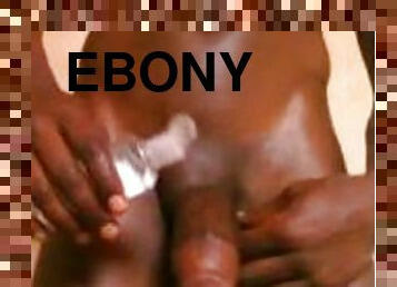 BIG COCK ???? EBONY STRIPPING NAKED