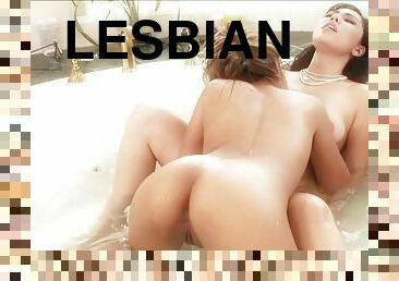 Two delicious lesbian girls indulge in steamy oral sex