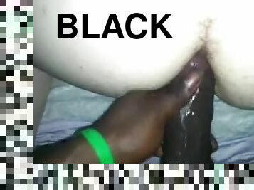 Black dude fucks his bitch's asshole and cunt in homemade POV