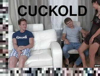 She fucks while he watches in kinky a cuckold video