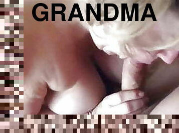 isoäiti, amatööri, kypsä, suihinotto, kotitekoinen, äityli, mälli
