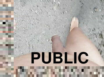 naked public walk by shops