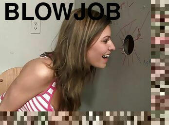 Marvelous Victoria Lawson Serves A Blowjob In A Gloryhole