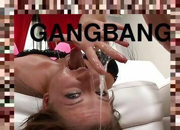 Mouthwatering Casey Cumz Gets Gangbanged By Several Horny Men