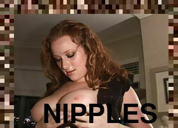 Glorious Redhead Shows Her Big Nipples In A Solo Model Video