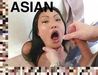 Asian Babe Gets Her Ass Pounded And Her Mouth Jizzed