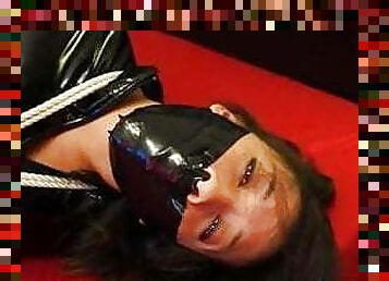 FragileDesires, Bound in Catsuit and Gagged With Black Tape
