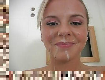 Gorgeous Bree Olson Gets A Facial Cumshot After Serving A Blowjob