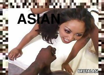 Asian babe Finesse Navaro fucked by huge black cock