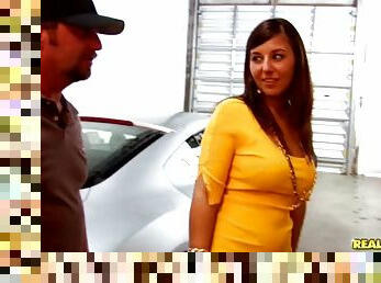 Curvy brunette Lexxxi Lockhart has ardent sex in a garage