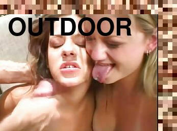 Sweet Lexi Bardot And Alex Devine Go Wild In A Crazy Threesome Outdoors