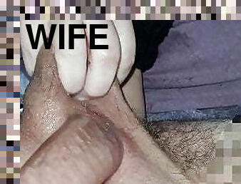Wife&rsquo;s anal fisting, double fisting, edging, cbt husband