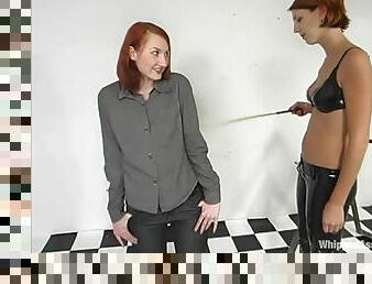 Redhead Ivy and Kendra James in hot femdom video