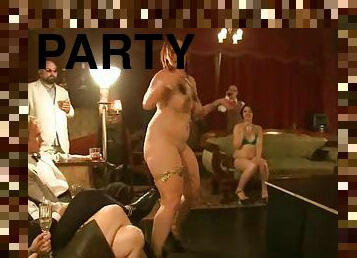 Horny girls perform striptease at the private party