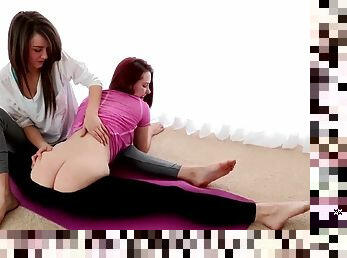 Private Yoga lesson turns into something so hot