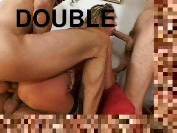 Insane double penetration for a sassy angel Mandy Bright