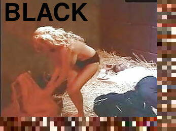 M. Johnson in black satin granny panties in 1968 movie