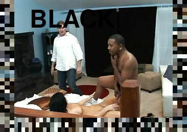 Interracial porn with a sassy brunette and her black fucker