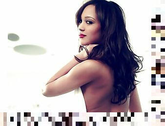Pretty Jaslyn Ome fondles her nice titties in Playboy video