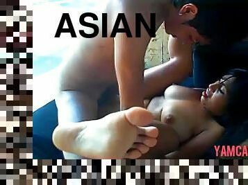 Sexy cute asian couple fuck
