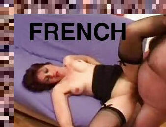 Sexy French mature lady loves his huge cock