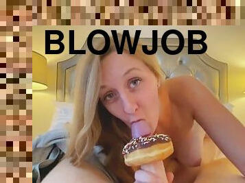 Birthday Blowjob Extravaganza - Molly Pills gets a Glazed Donut POV 4k