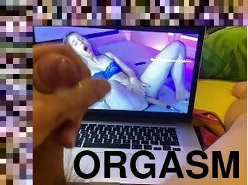 gigantisk, masturbation, orgasm, kvinnligt-sprut, cumshot, gigantisk-kuk, leksak, sprut, ensam, kuk