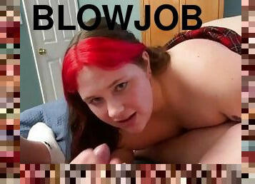 BBW Teen Lilly Gives Her Stepdad a Blow Job