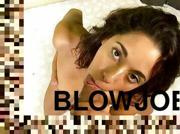 Nice Gia Steel shows her nude body and blows a dick