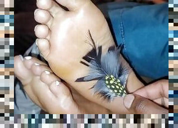 Pleasuring her soles *only fans @prettyfeet88