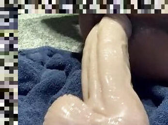 amateur, anal, ébène, jouet, gode, solo