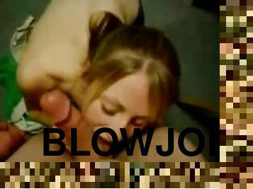 Blonde Teen Gives Her Boyfriend An Amazing Blowjob