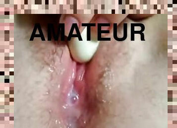 Wet pussy masturbating with vibrator