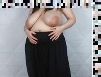 Lena Sensual Dance Topless in Long Skirt