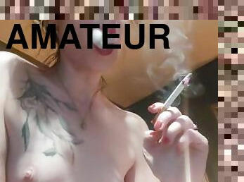 óculos, amador, babes, pov, engraçado, pequeno, fumando, morena, tetas-pequenas