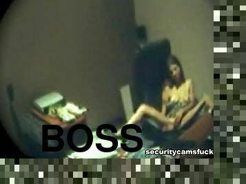 Horny Boss Has Some Solo Time In The Office